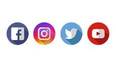 نتيجة بحث الصور عن ‪facebook twitter instagram snapchat logo